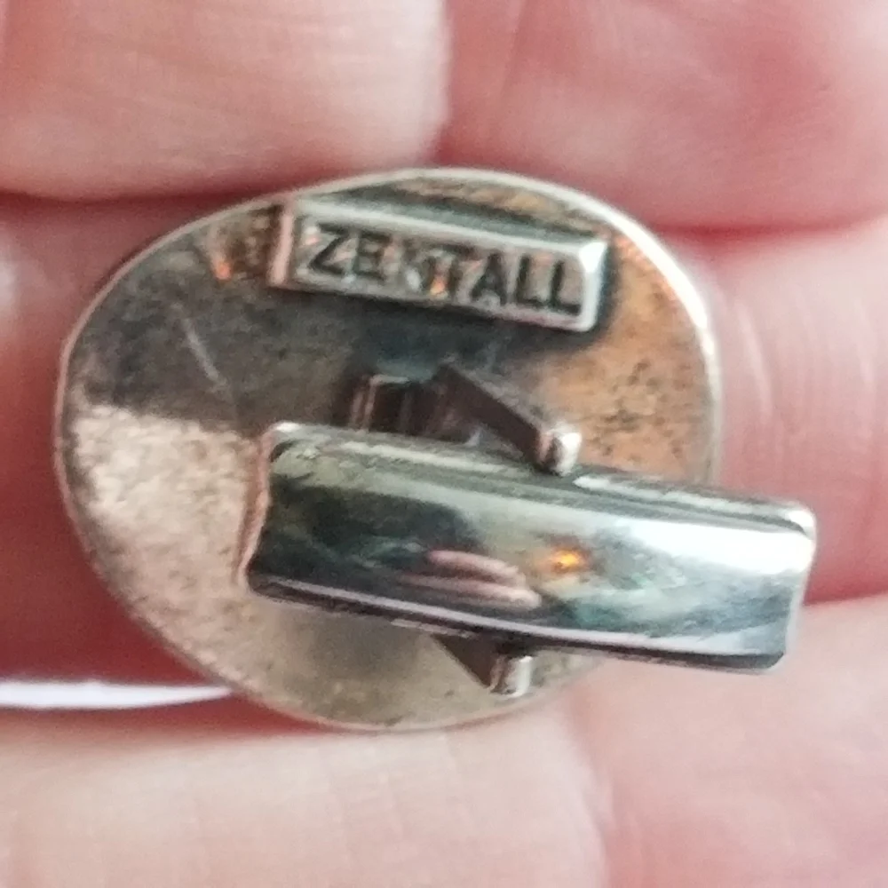 Vintage Zentall cufflinks silver tone cuff links Roman Greek ancient style